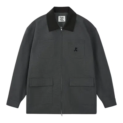 Rest&recreation Cotton Work Jacket In Black