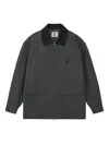 Rest&recreation Cotton Zip-front Work Jacket In Gray
