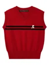 Rest&recreation Double-line Knit Vest In Red