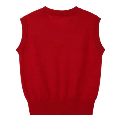 Rest&recreation Double Line Knit Vest In Red