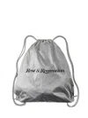 Rest&recreation Drawstring Nylon Backpack In Silver