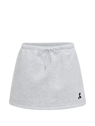 Rest&recreation Drawstring-waist Logo-print Skort In Gray