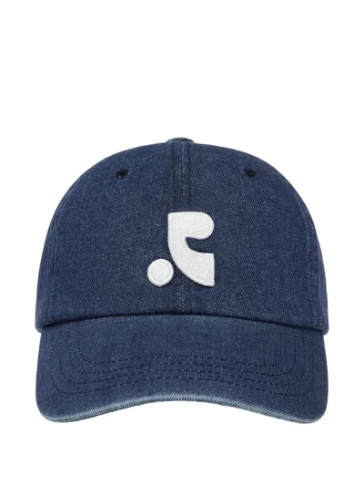 Rest&recreation Embroidered-logo Denim Cap In Blue