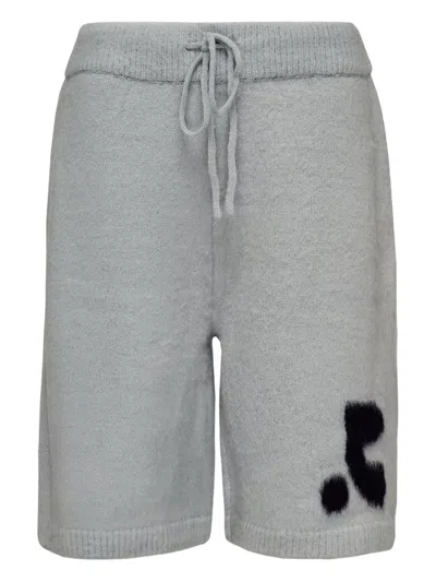 Rest&recreation Hairy Knit Shorts In Gray