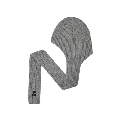 Rest&recreation Hairy Scarf Beanie In Gray
