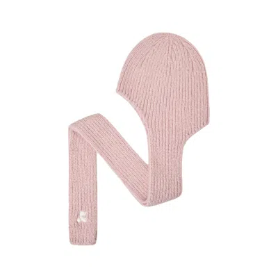 Rest&recreation Hairy Scarf Beanie In Pink