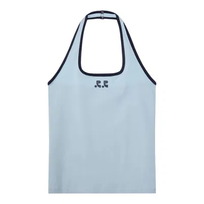 Rest&recreation Halter Neck Sleeveless Top In Blue