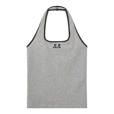 Rest&recreation Halter Neck Sleeveless Top In Gray