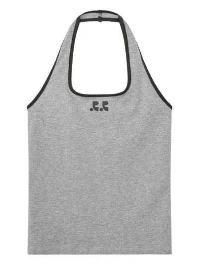 Rest&recreation Halterneck Sleeveless Top In Gray