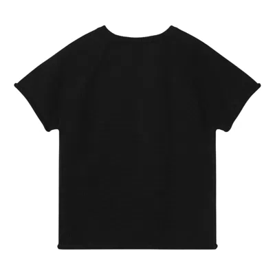 Rest&recreation Jacquard Knit Top In Black