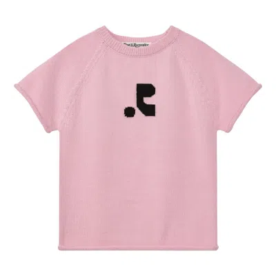 Rest&recreation Jacquard Knit Top In Pink