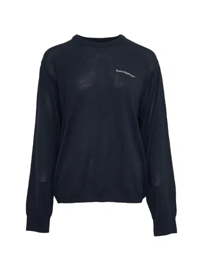 Rest&recreation Layered Logo-print Sweater In Blue