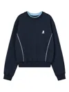 Rest&recreation Layered-neck Logo-detail Sweatshirt In Blue