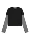 Rest&recreation Layered Sleeve Top In Black