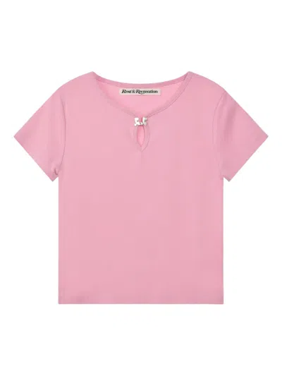 Rest&recreation Logo-appliqué T-shirt In Pink
