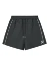 Rest&recreation Logo-print Track Shorts In Black