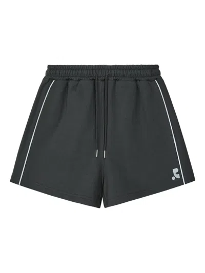 Rest&recreation Logo-print Track Shorts In Black