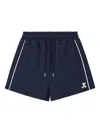 Rest&recreation Logo-print Track Shorts In Blue