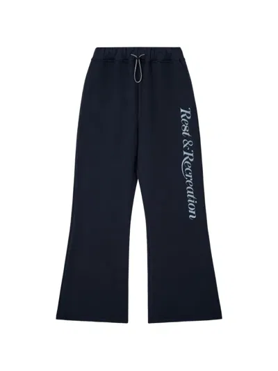 Rest&recreation Logo-detail Drawstring Trousers In Blue