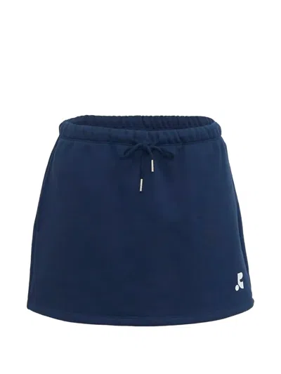 Rest&recreation Logo-print Drawstring Skirt In Blue