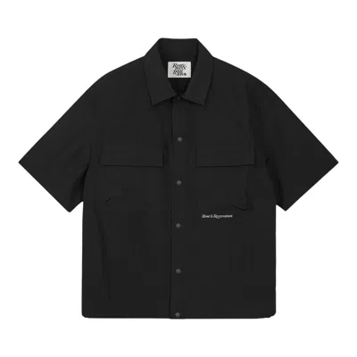 Rest&recreation Nylon Half Shirt In Black