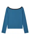 Rest&recreation Off-the-shoulder Long-sleeve Top In Blue