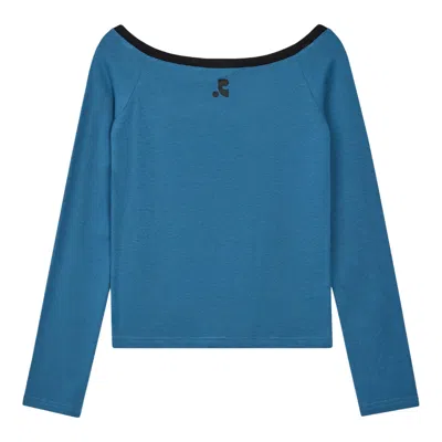 Rest&recreation Off-shoulder Top In Blue