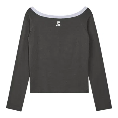 Rest&recreation Off-shoulder Top In Gray