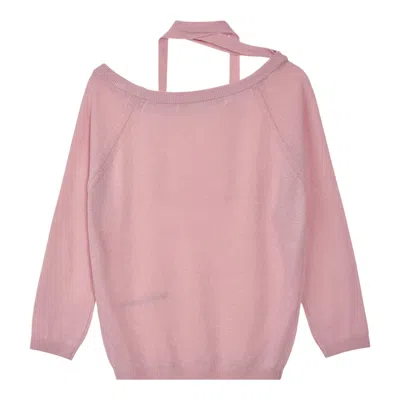 Rest&recreation One-shoulder Knit Top In Pink