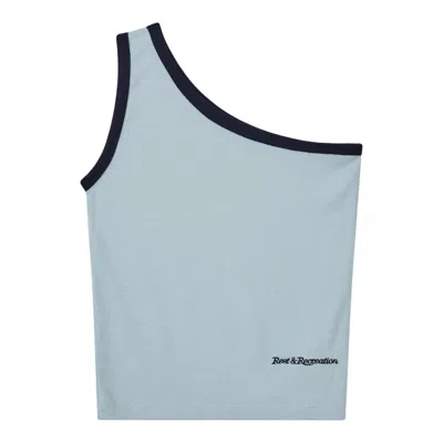 Rest&recreation One Shoulder Sleeveless Top In Gray