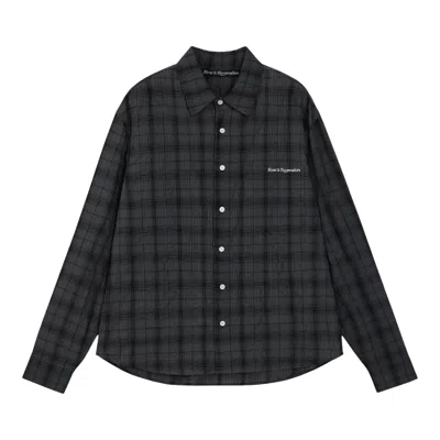 Rest&recreation Oversized Check Shirt In Black