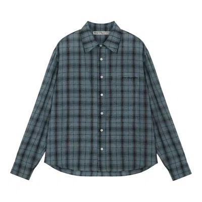Rest&recreation Oversized Check Shirt In Blue