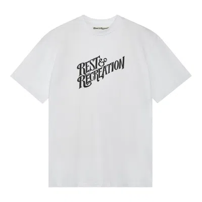 Rest&recreation Oversized Wave Logo T-shirt In White