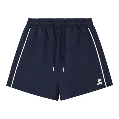 Rest&recreation Piping Sweat Shorts In Blue