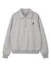 Rest&recreation Polo-collar Sweatshirt In Gray