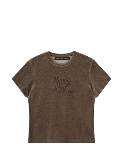 Rest&recreation Round-neck T-shirt In Brown