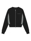Rest&recreation Round-neck Zip-up Cardigan In Black