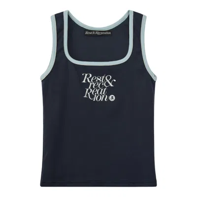 Rest&recreation Square Neck Sleeveless Top In Blue