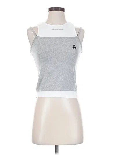 Pre-owned Rest&recreation Tank Top Silver Halter Neckline Tops
