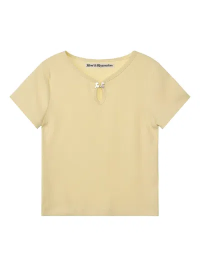 Rest&recreation U-neck Clip Top In Nude