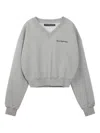Rest&recreation V-neck Embroidered Jumper In Gray