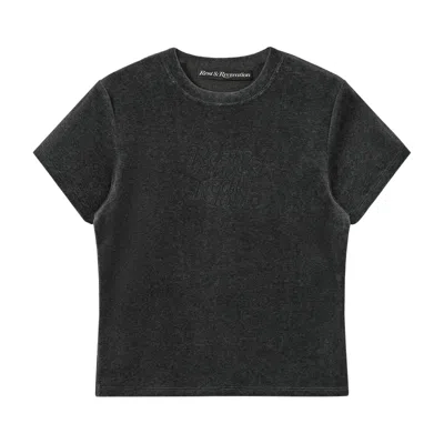Rest&recreation Velvet Logo T-shirt In Black