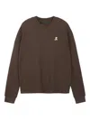 Rest&recreation Waffle Crew-neck Sweatshirt In Brown