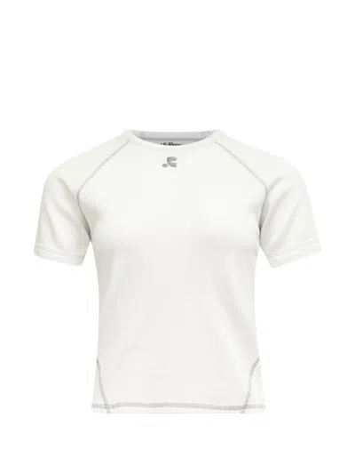 Rest&recreation Waffle-knit Raglan T-shirt In White