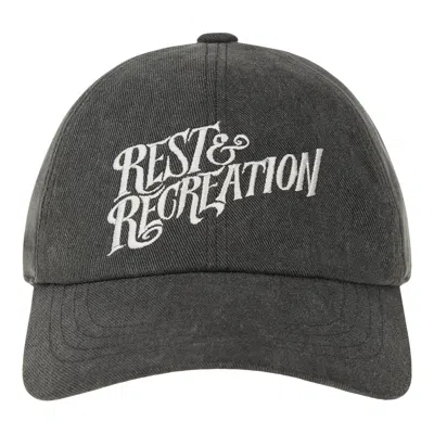 Rest&recreation Wave Logo Washing Ball Cap In Gray