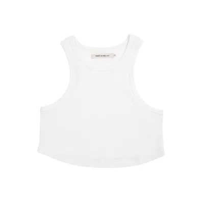 Rest & Relax Women's Organic Cotton Cropped Tank - White