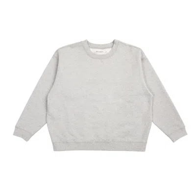 Rest & Relax Women's Organic Cotton Monogram Crewneck Sweatshirt  - Grey