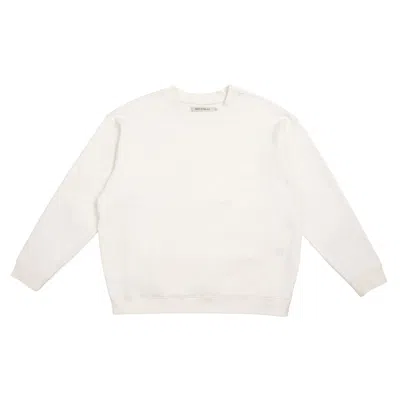 Rest & Relax Women's Organic Cotton Monogram Crewneck Sweatshirt  - Off White