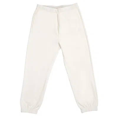 Rest & Relax Women's Organic Cotton Monogram Sweatpant  - Off White