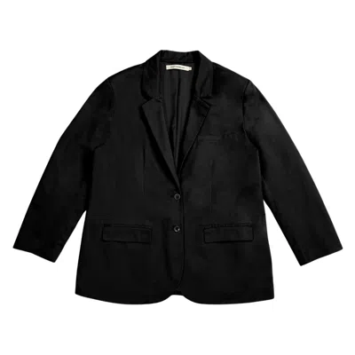 Rest & Relax Women's Oversized Organic Cotton Blazer - Black